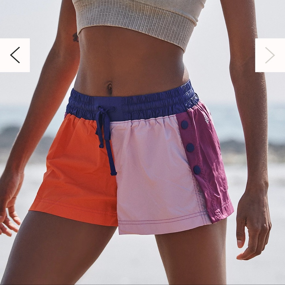 Free People Invigorate Color Block Shorts